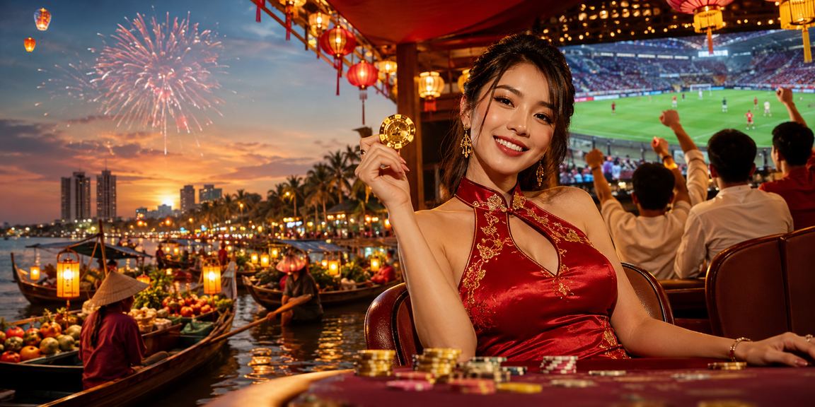 Người chơi tại Vũng Tàu thưởng thức trò chơi bài trực tuyến bên bờ biển buổi tối